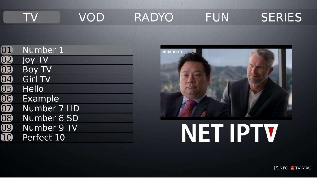 Utiliser l'application Net IPTV sur Samsung Smart TV et Android 1 Prime IPTV Abonnement IPTV